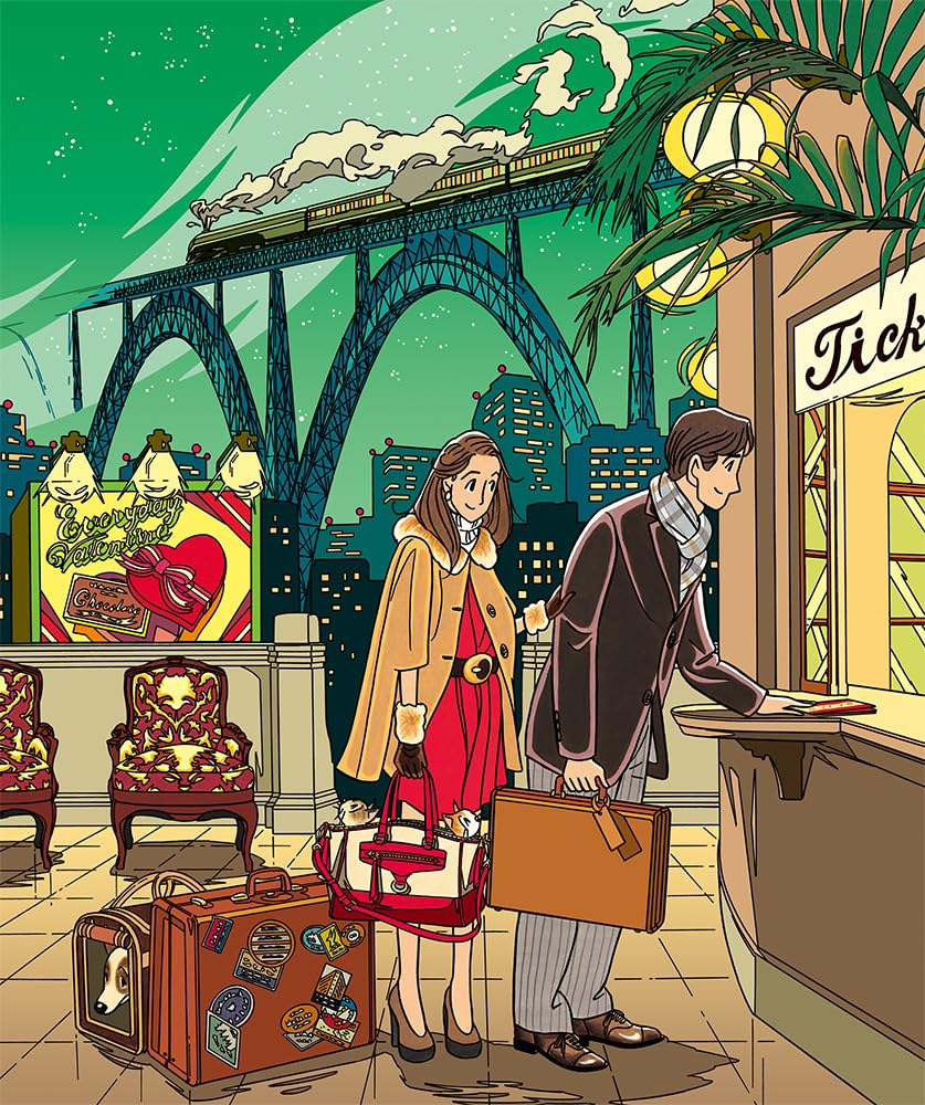 Amazon.co.jp: わたせせいぞう 版画(ジクレー） ｢－Love Train－｣ : ホビー